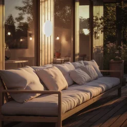 Aurora LED buitenwandlamp, wit, met touchdimmer, IP54