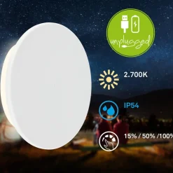 Aurora LED buitenwandlamp, wit, met touchdimmer, IP54