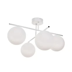 Aurora plafondlamp, wit, Ø 50 cm, 4-lamps, glas, E14