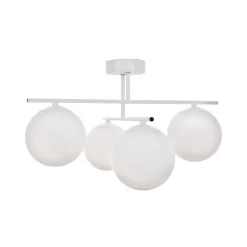Aurora plafondlamp, wit, Ø 50 cm, 4-lamps, glas, E14
