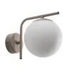 Aurora wandlamp, beige, glas, 17 cm hoog, globe, E14