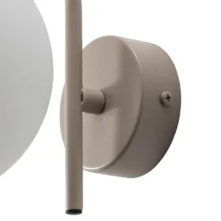 Aurora wandlamp, beige, glas, 17 cm hoog, globe, E14