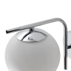 Aurora wandlamp, chroomkleurig, glas, 17 cm, globe, E14
