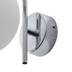 Aurora wandlamp, chroomkleurig, glas, 17 cm, globe, E14