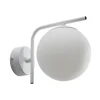 Aurora wandlamp, wit, glas, 17 cm hoog, globe, E14