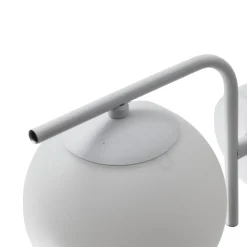 Aurora wandlamp, wit, glas, 17 cm hoog, globe, E14