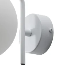 Aurora wandlamp, wit, glas, 17 cm hoog, globe, E14