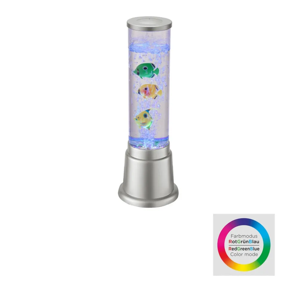 Ava waterzuil met LED's en vissen, hoogte 36cm