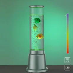 Ava waterzuil met LED's en vissen, hoogte 36cm