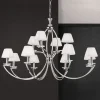 Avala - prachtige kroonluchter in nikkel en wit
