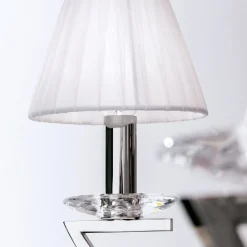 Avala - prachtige kroonluchter in nikkel en wit