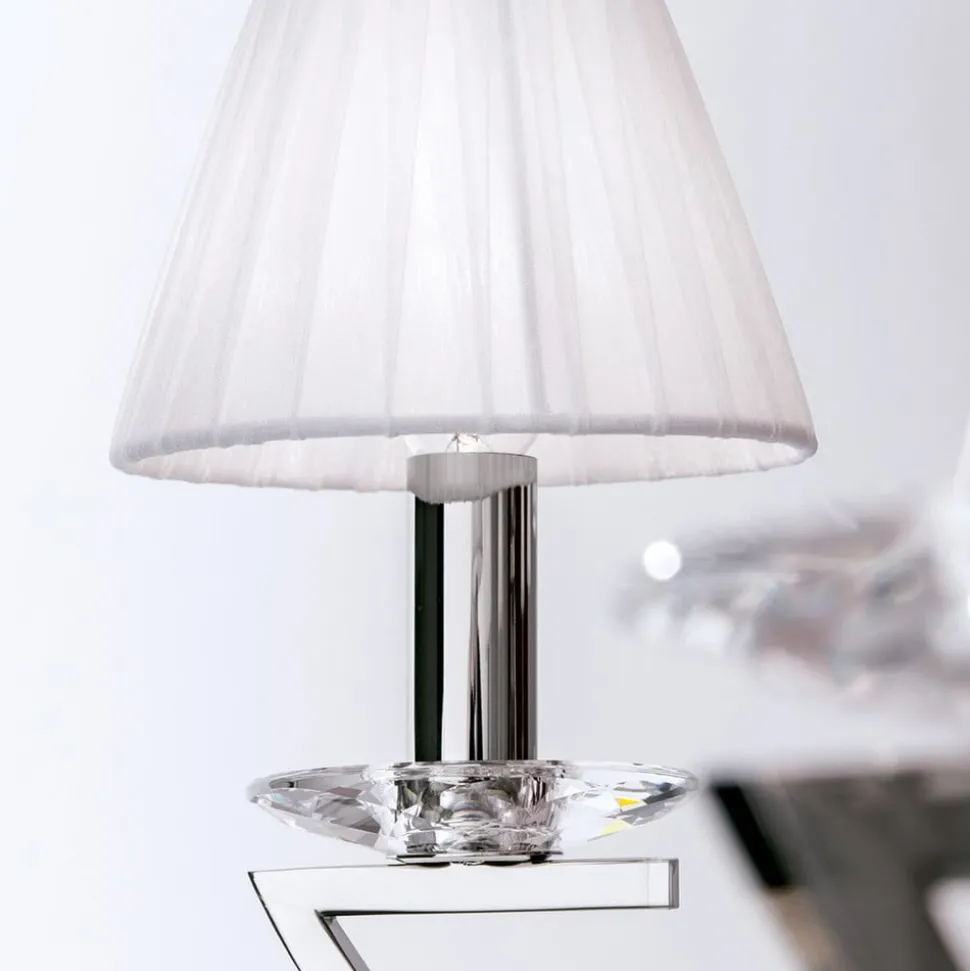 Avala - prachtige kroonluchter in nikkel en wit