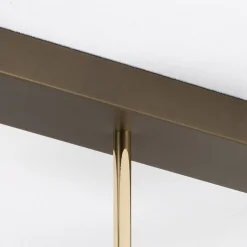 Axion plafondlamp, 5-lamps, titaniumkleurig, langwerpig, staal