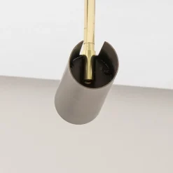 Axion plafondlamp, 5-lamps, titaniumkleurig, langwerpig, staal