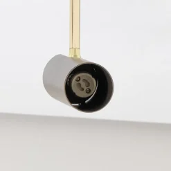 Axion plafondlamp, 5-lamps, titaniumkleurig, langwerpig, staal