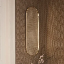 AYTM Angui spiegel, goudkleurig, hoogte 78 cm, glas, staal