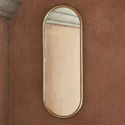 AYTM Angui spiegel, goudkleurig, hoogte 78 cm, glas, staal