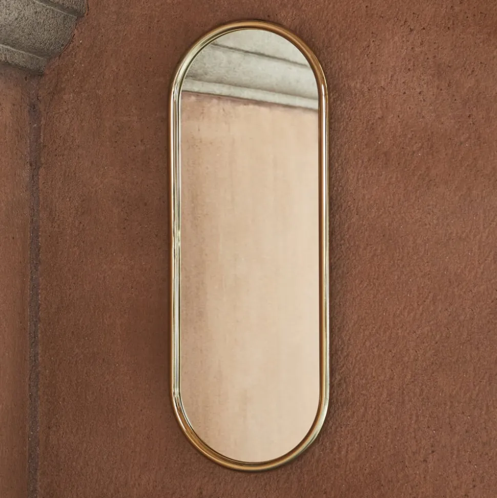 AYTM Angui spiegel, goudkleurig, hoogte 78 cm, glas, staal