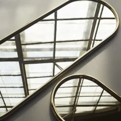 AYTM Angui spiegel, goudkleurig, hoogte 78 cm, glas, staal