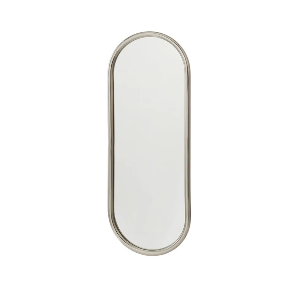 AYTM Angui spiegel, zilverkleurig, hoogte 78 cm, glas, staal