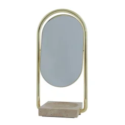 AYTM Angui tafelspiegel, goud, hoogte 35 cm, glas, marmer