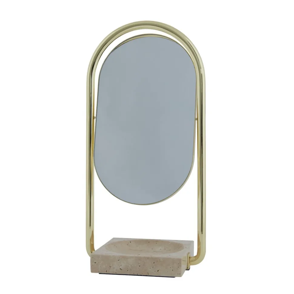 AYTM Angui tafelspiegel, goud, hoogte 35 cm, glas, marmer