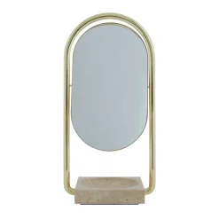 AYTM Angui tafelspiegel, goud, hoogte 35 cm, glas, marmer