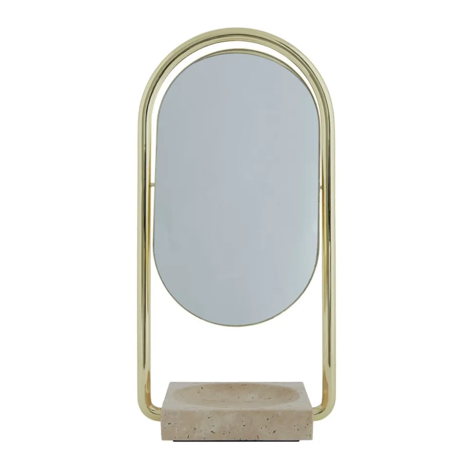 AYTM Angui tafelspiegel, goud, hoogte 35 cm, glas, marmer