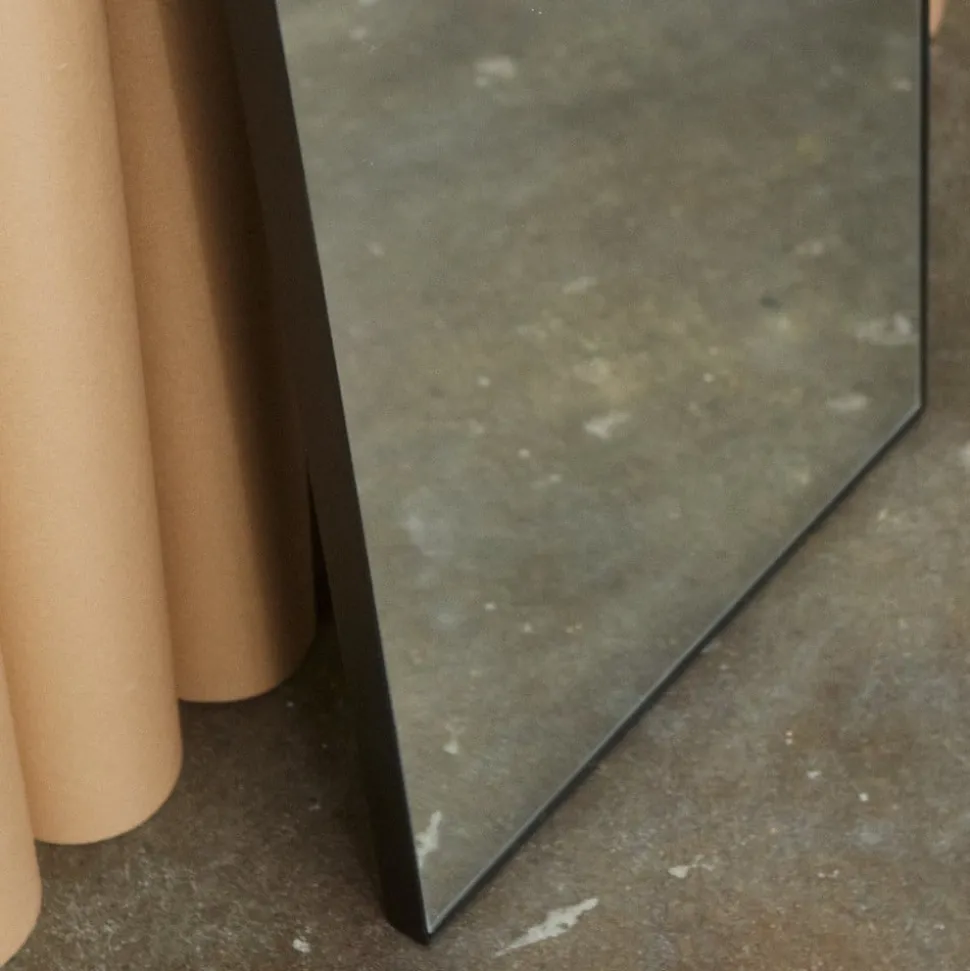 AYTM Arcus spiegel, zwart, hoogte 115 cm, glas, MDF hout