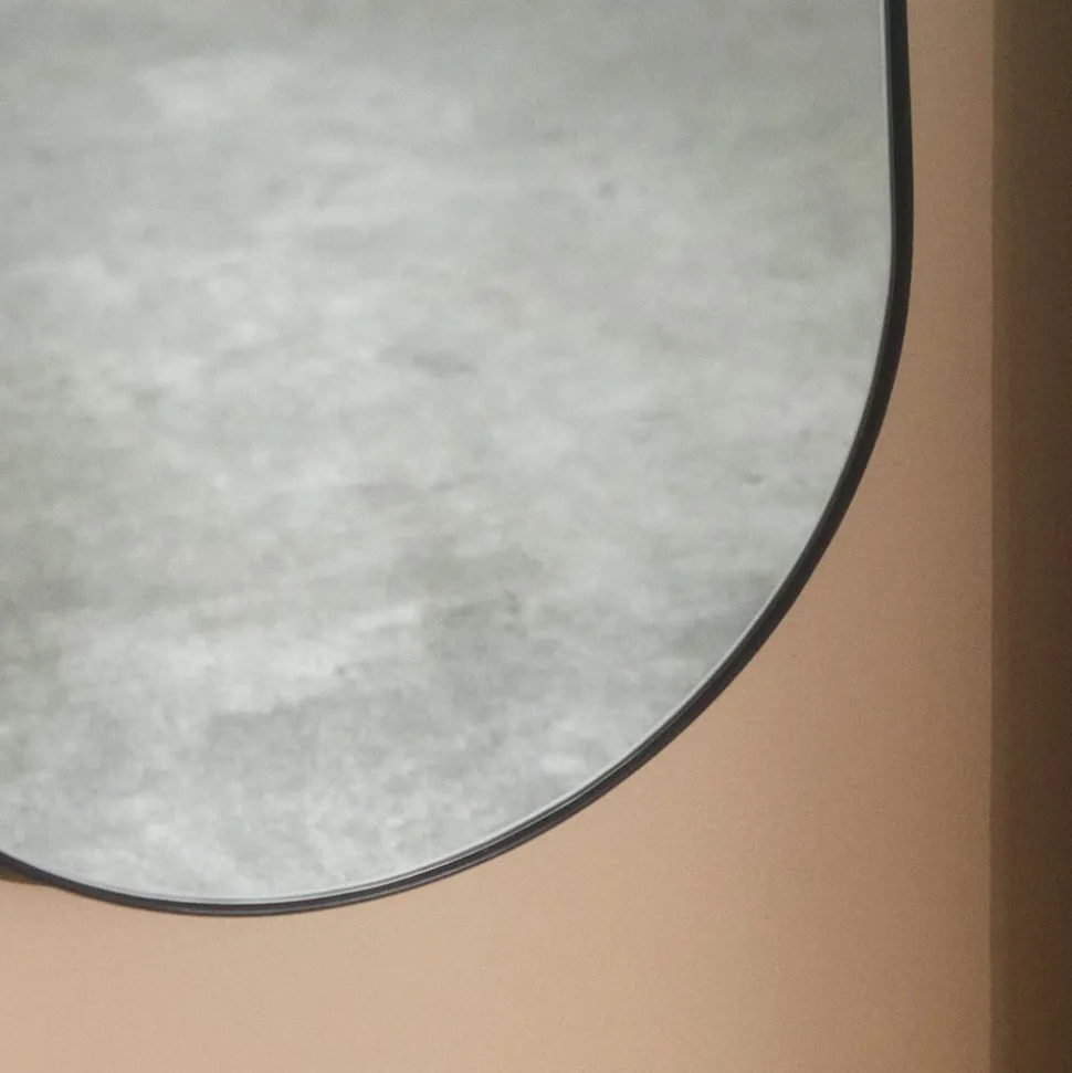 AYTM Arcus spiegel, zwart, hoogte 115 cm, glas, MDF hout