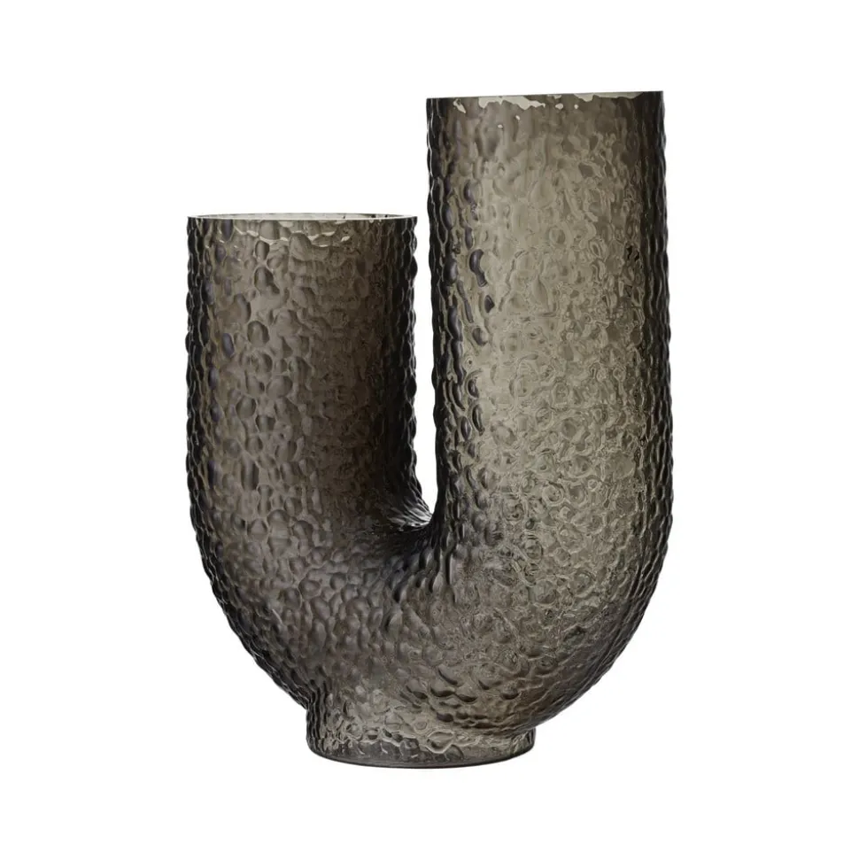 AYTM Arura vaas, zwart, hoogte 40 cm, breedte 34 cm, glas