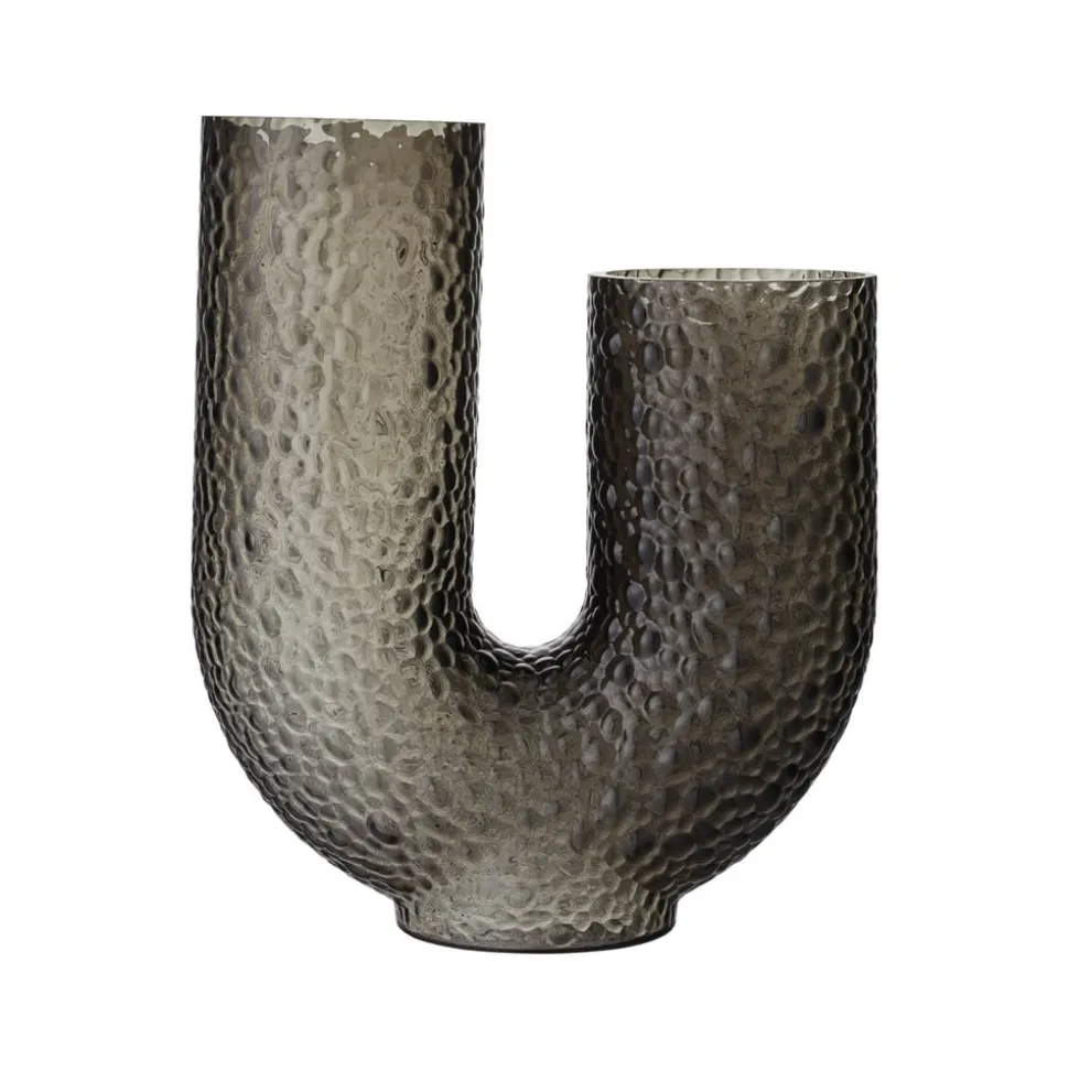 AYTM Arura vaas, zwart, hoogte 40 cm, breedte 34 cm, glas