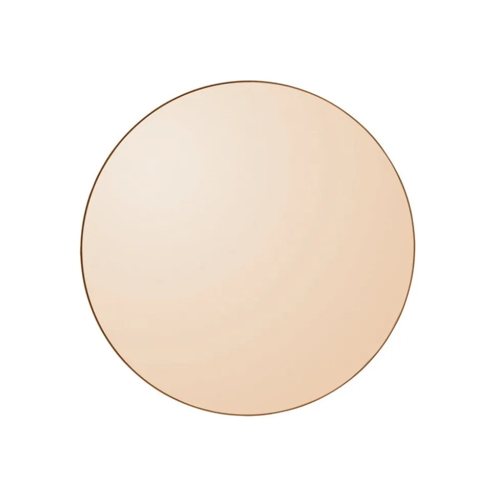 AYTM Circum spiegel, amber, Ø 70 cm, glas, MDF hout