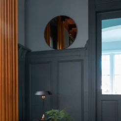 AYTM Circum spiegel, amber, Ø 70 cm, glas, MDF hout