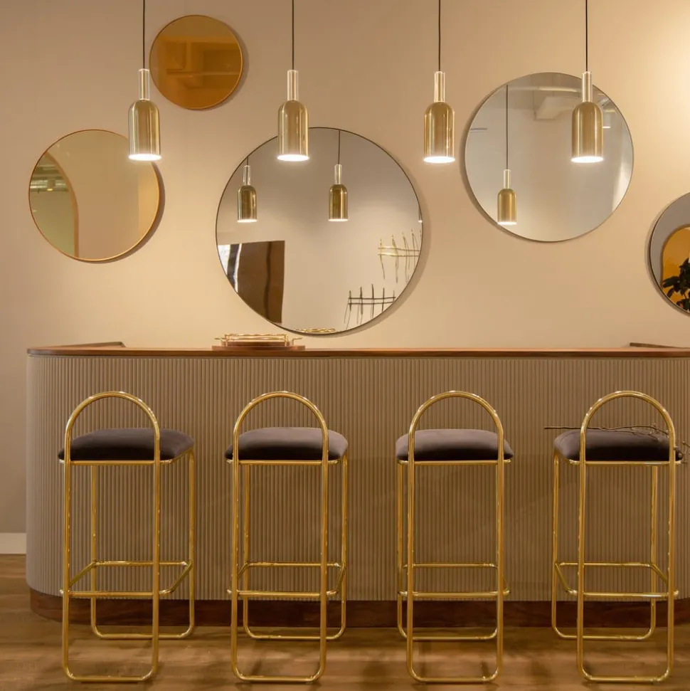 AYTM Circum spiegel, helder / grijsbruin, Ø 50 cm, glas, hout