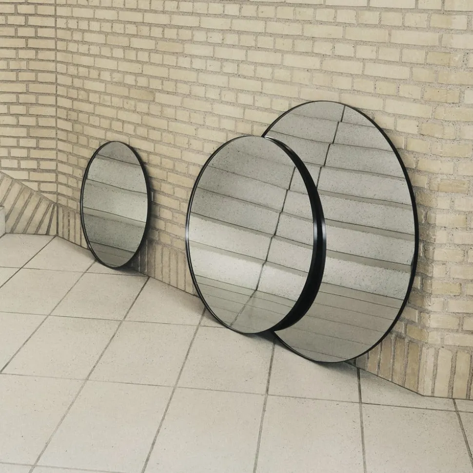 AYTM Circum spiegel, helder / zwart, Ø 50 cm, glas, MDF hout