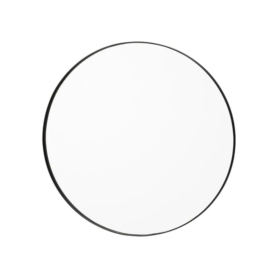 AYTM Circum spiegel, helder / zwart, Ø 70 cm, glas, MDF hout