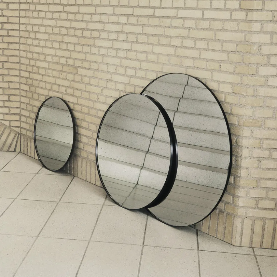 AYTM Circum spiegel, helder / zwart, Ø 70 cm, glas, MDF hout