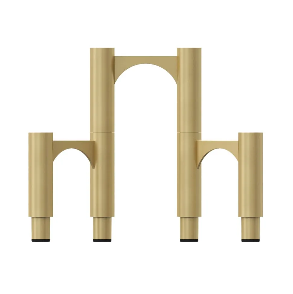 AYTM Compono kandelaar, goud, h 12 cm, aluminium, set van 3