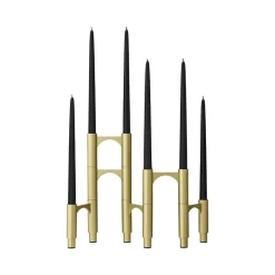 AYTM Compono kandelaar, goud, h 12 cm, aluminium, set van 3