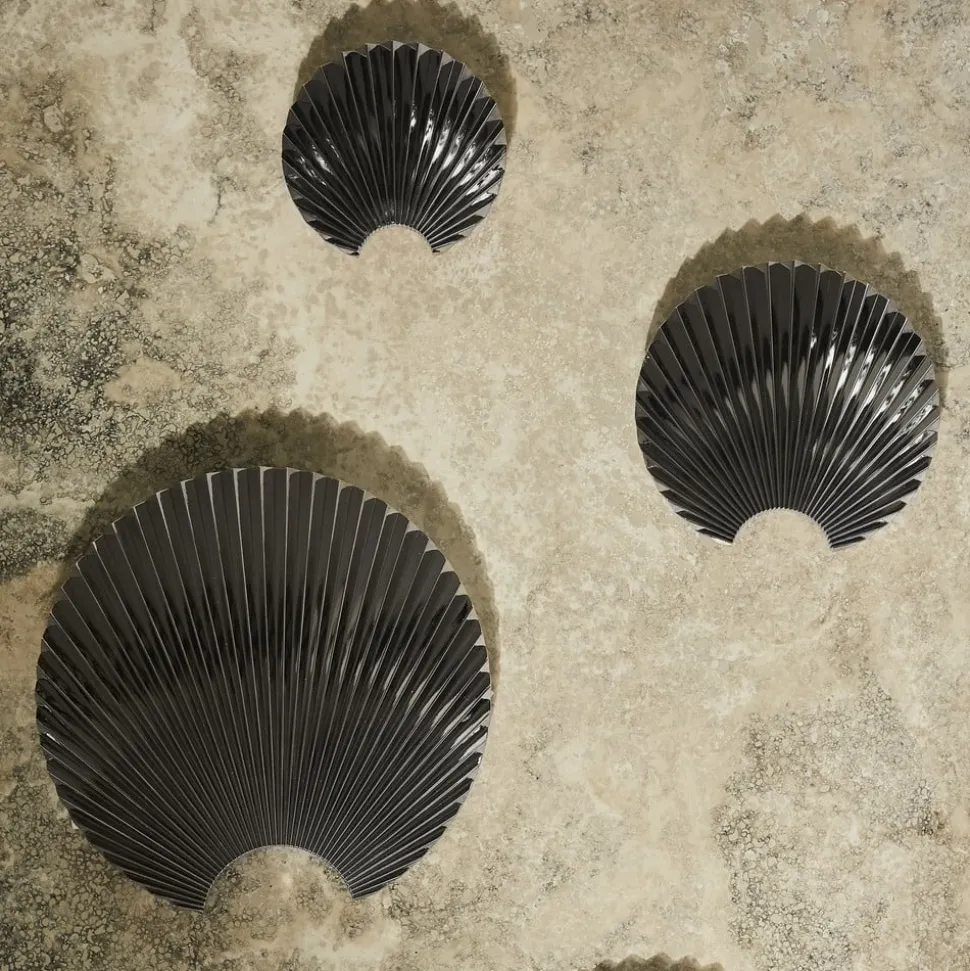 AYTM Concha haak, zilver, wanddecoratie, hoogte 11,5 cm