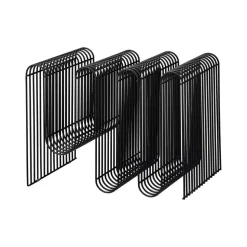 AYTM Curva tijdschriftenhouder, zwart, breedte 40 cm, staal