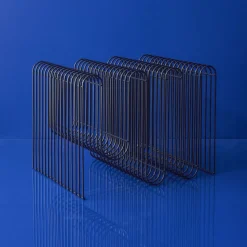 AYTM Curva tijdschriftenhouder, zwart, breedte 40 cm, staal