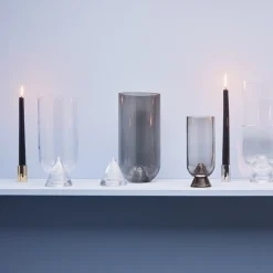 AYTM Glacies vaas, rookgrijs, hoogte 29 cm, glas, mondgeblazen