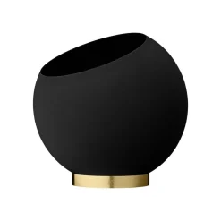 AYTM Globe bloempot, Ø 30 cm, zwart, aluminium, staal