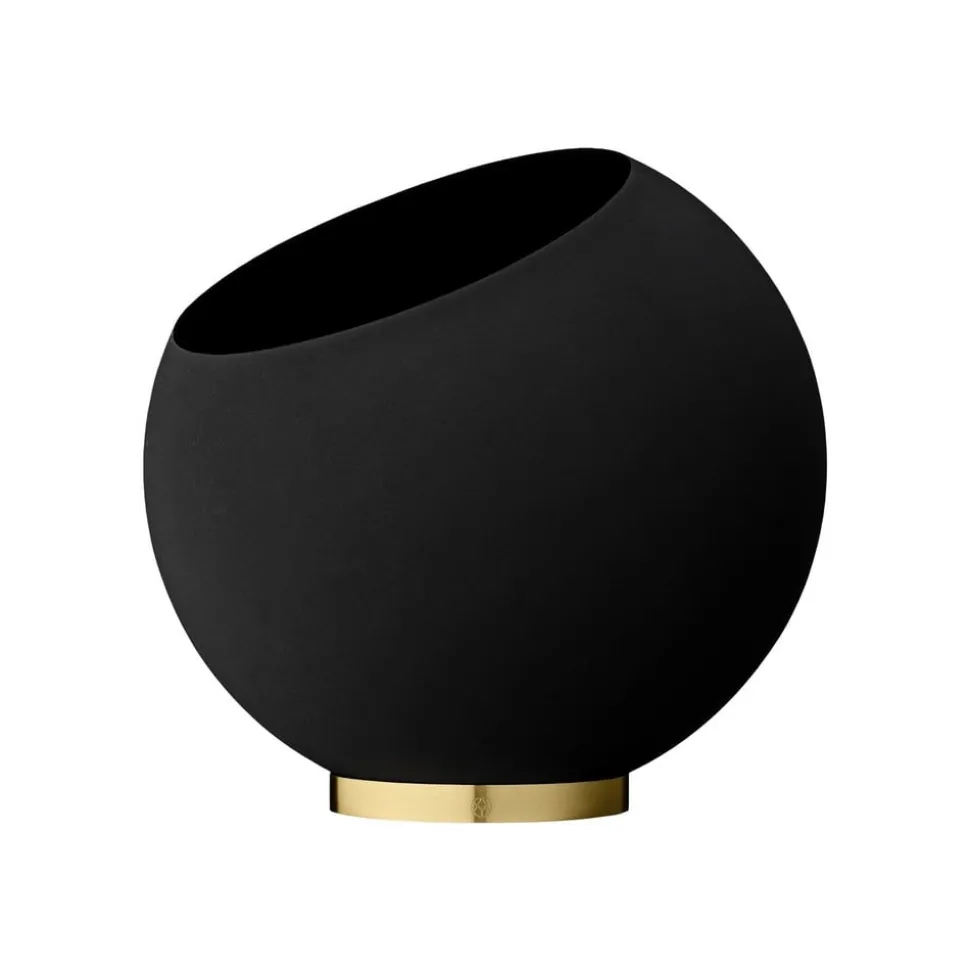 AYTM Globe bloempot, Ø 43 cm, zwart, aluminium, staal