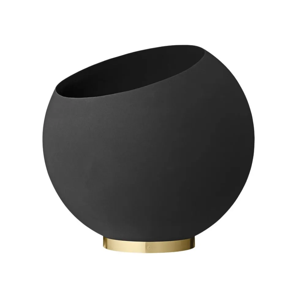 AYTM Globe bloempot, Ø 60 cm, zwart, aluminium, staal