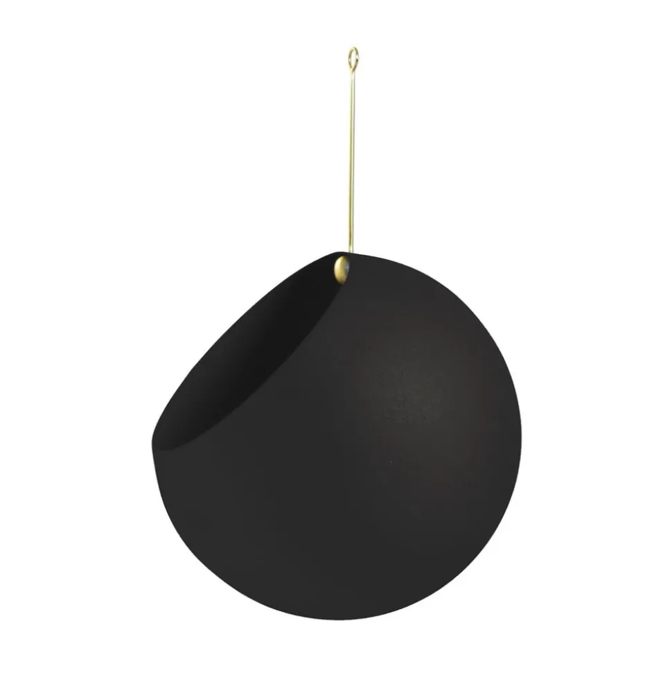 AYTM Globe bloempot, hangend, Ø 21 cm, zwart, aluminium