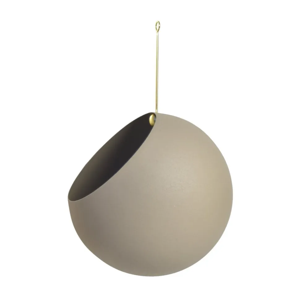 AYTM Globe bloempot, hangend, Ø 21 cm, grijs, aluminium