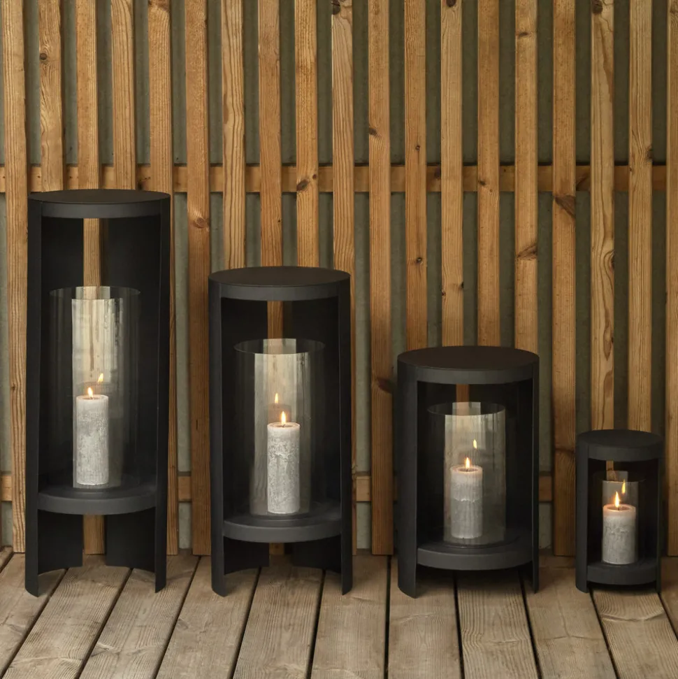 AYTM lantaarn Ora, zwart, hoogte 28,2 cm, glas, aluminium